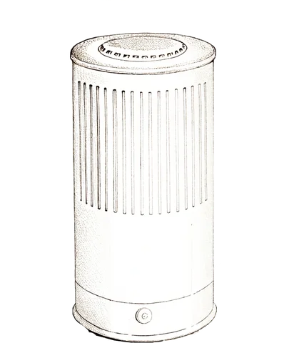 Engraving of a freestanding room air purifier